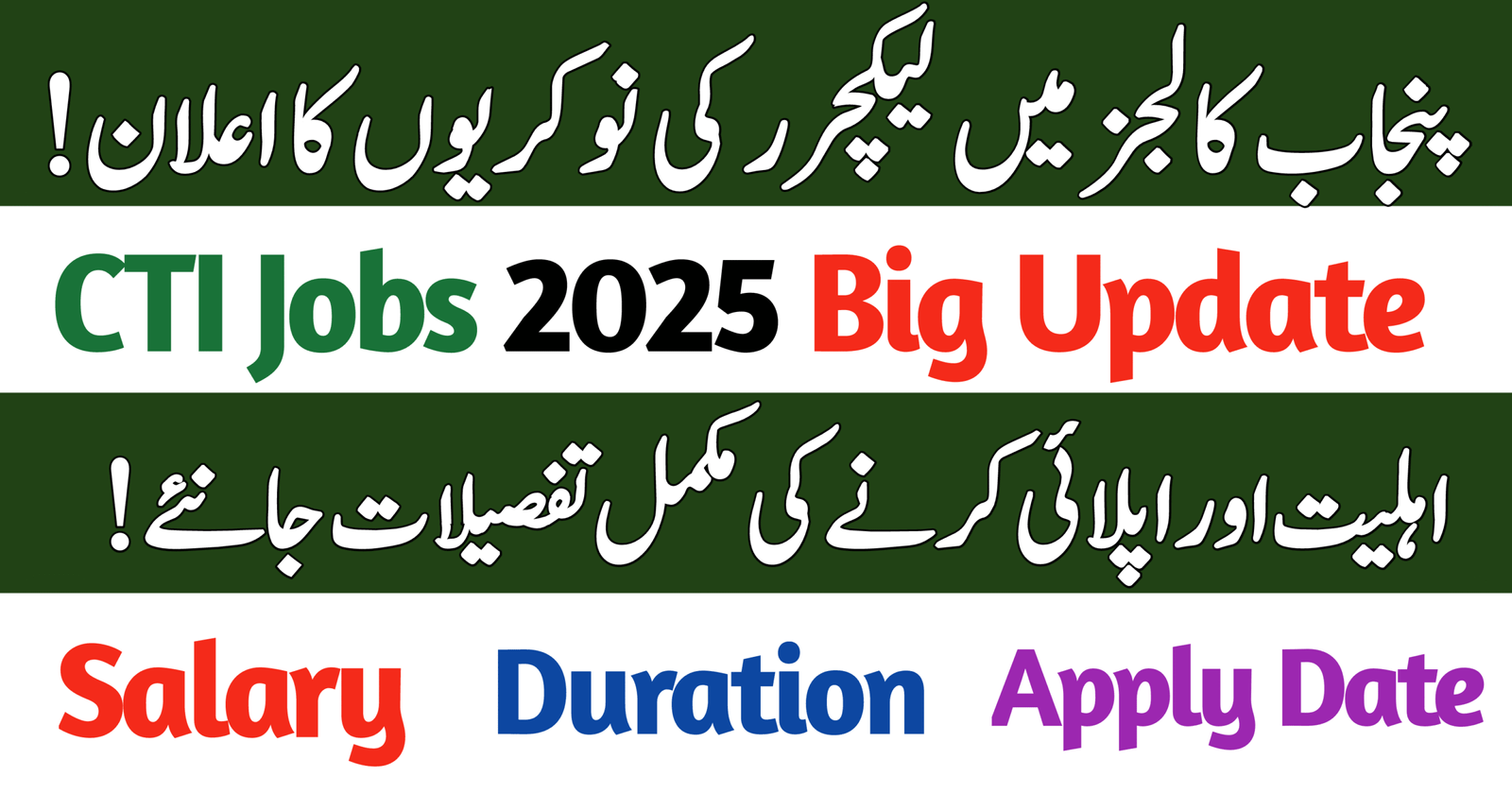 CTI Lecturer Jobs 2025