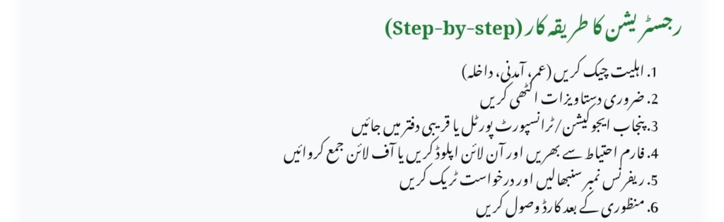 Punjab Student Transport Cash Card