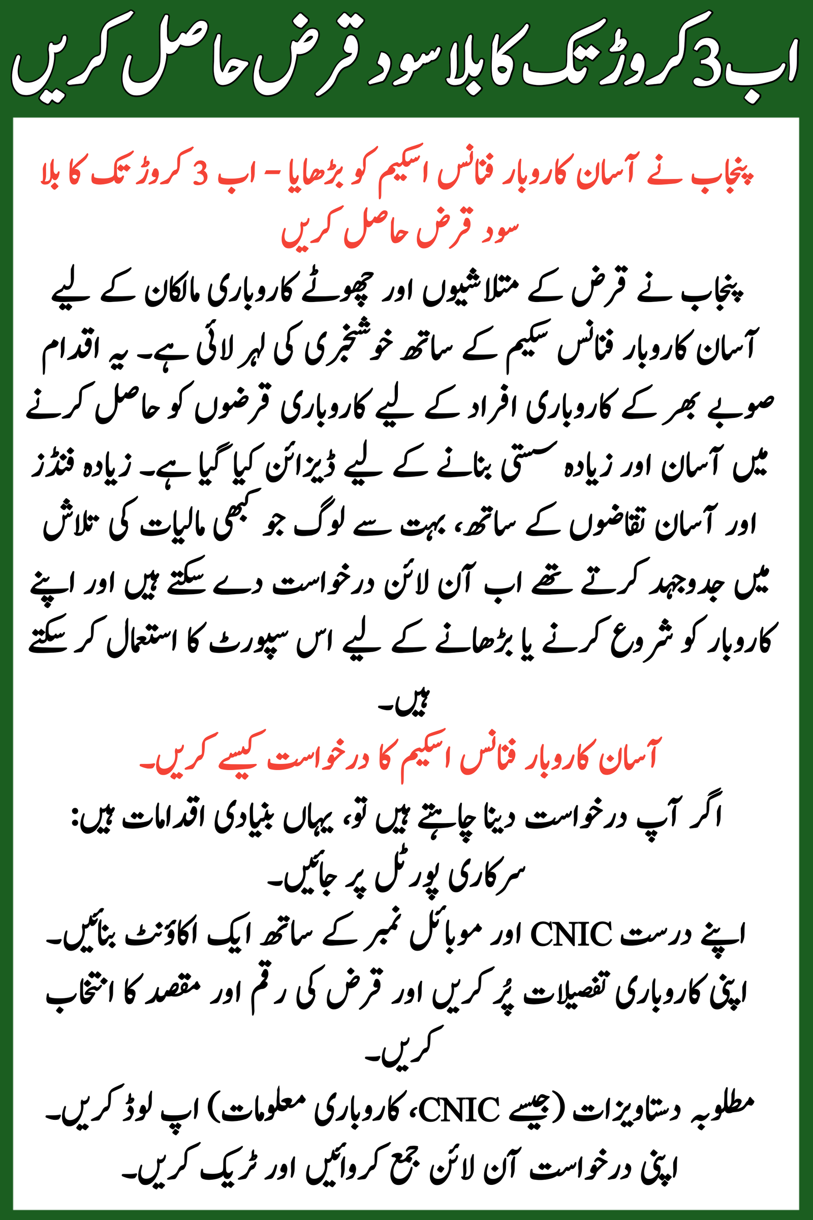 Punjab Expands Asaan Karobar Finance Scheme 